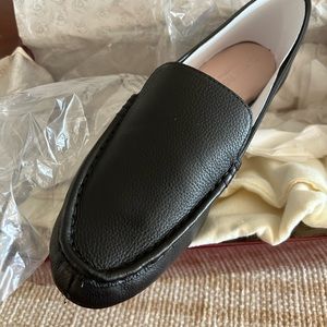 TARYN ROSE Collection Diana Loafer Flat, Black, 9 M US